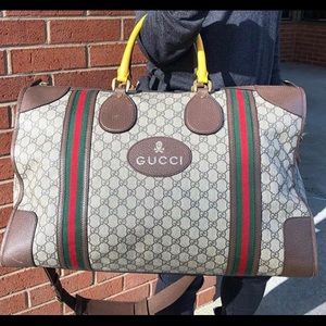 Gucci Brown GG Supreme Canvas Duffle